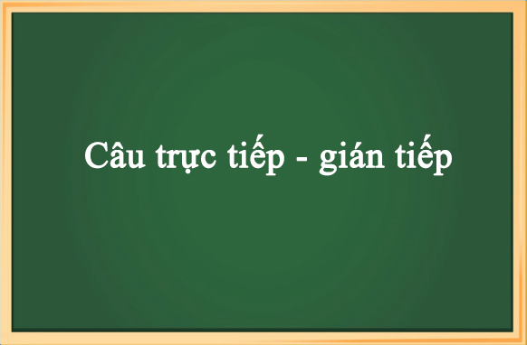 câu trực tiếp, câu gián tiếp trong tiếng Anh