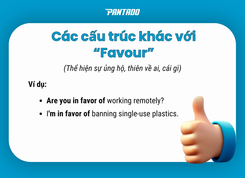 Cấu trúc Tobe in favour of 